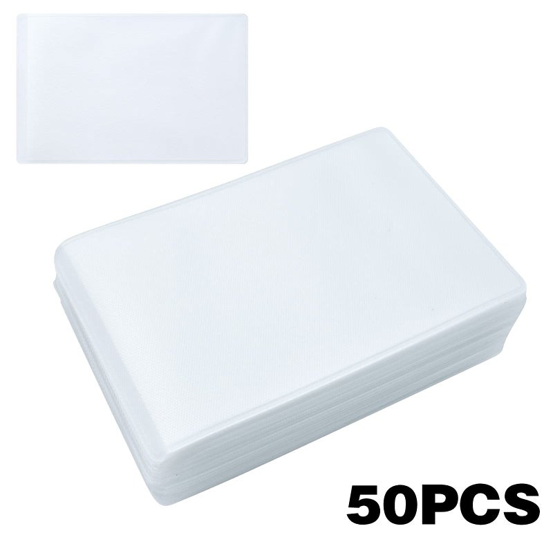BronaGrand 100pcs Transparent Vertical ID Credit Card Holder Business Card Protector Sleeves - Image 2